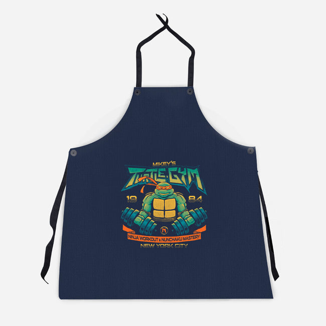 Mikey's Gym-unisex kitchen apron-teesgeex