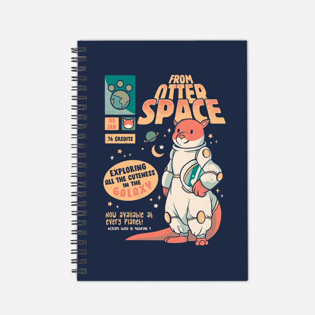 Otter Space Astronaut-none dot grid notebook-tobefonseca
