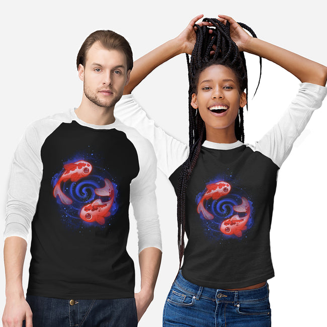 Swimming Souls And Stars-unisex baseball tee-ricolaa