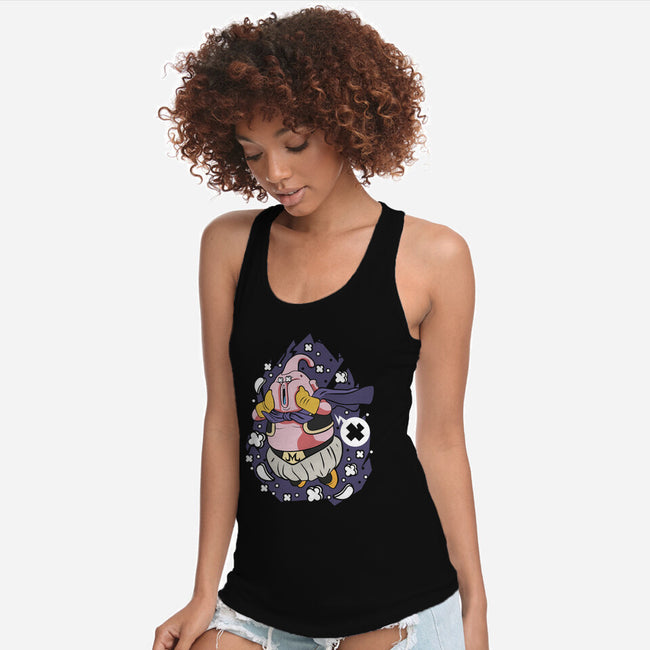 Majin Boo Cartoon-womens racerback tank-ElMattew