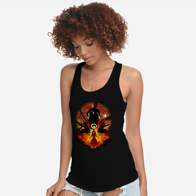 Sorcerer Vs Witch-womens racerback tank-hypertwenty