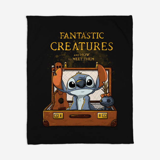 Fantastic Alien Creature-none fleece blanket-ducfrench