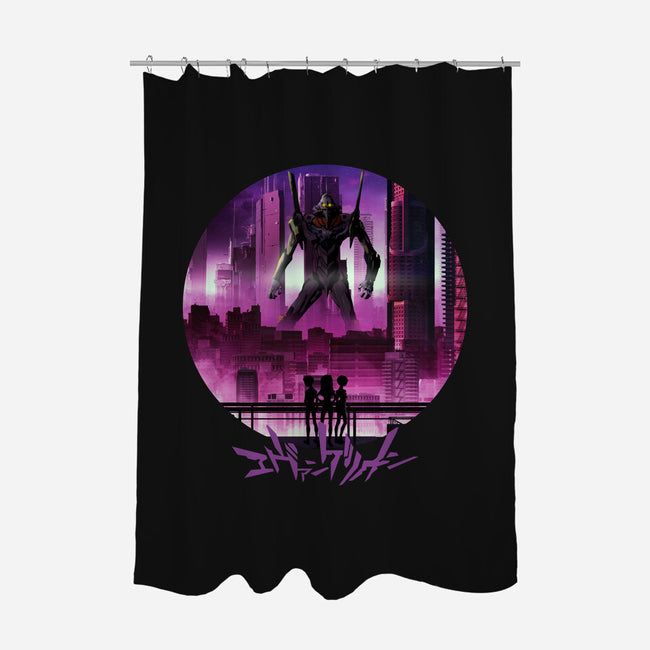 Eva Unit 01-none polyester shower curtain-rondes