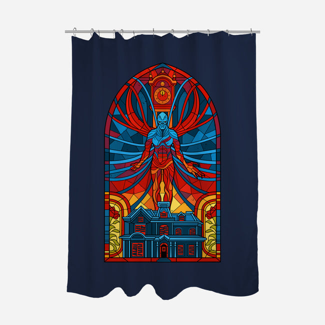 Stained Glass One-none polyester shower curtain-daobiwan