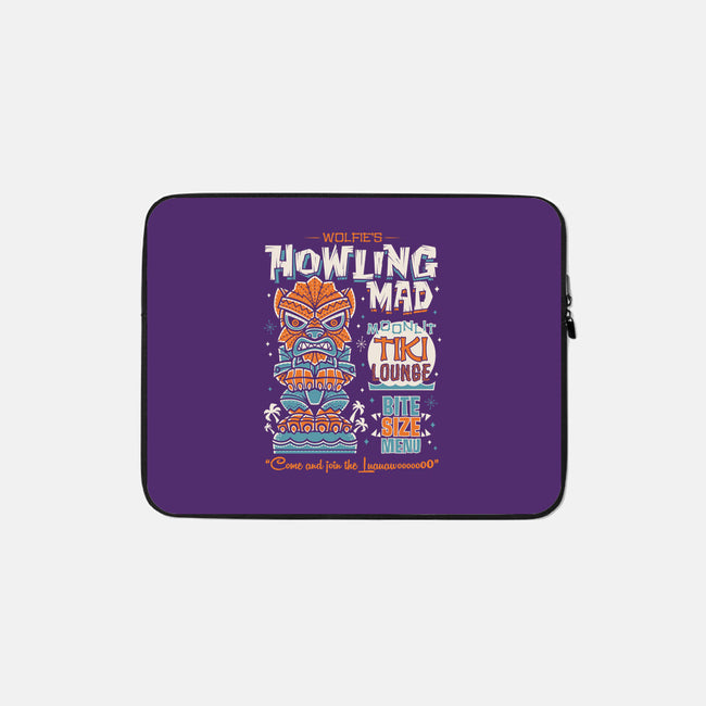 Wolfie's Howling Mad Tiki Lounge-none zippered laptop sleeve-Nemons