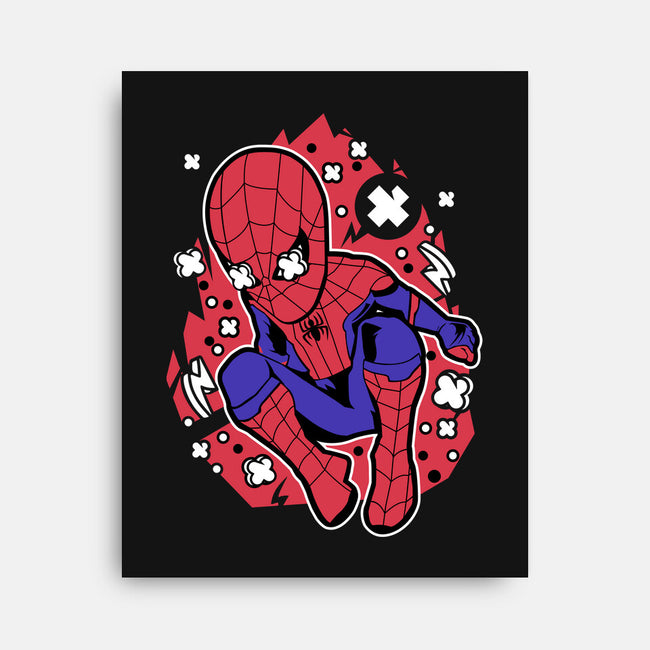 Spidey Cartoon-none stretched canvas-ElMattew