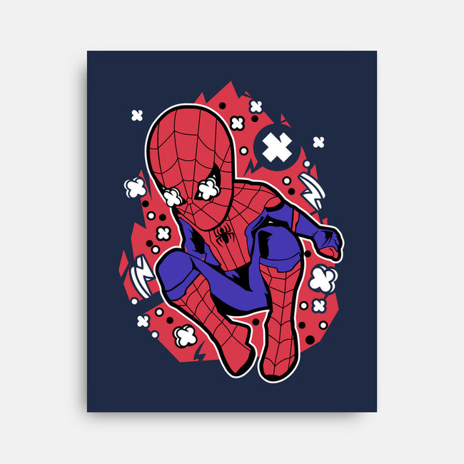 Spidey Cartoon-none stretched canvas-ElMattew