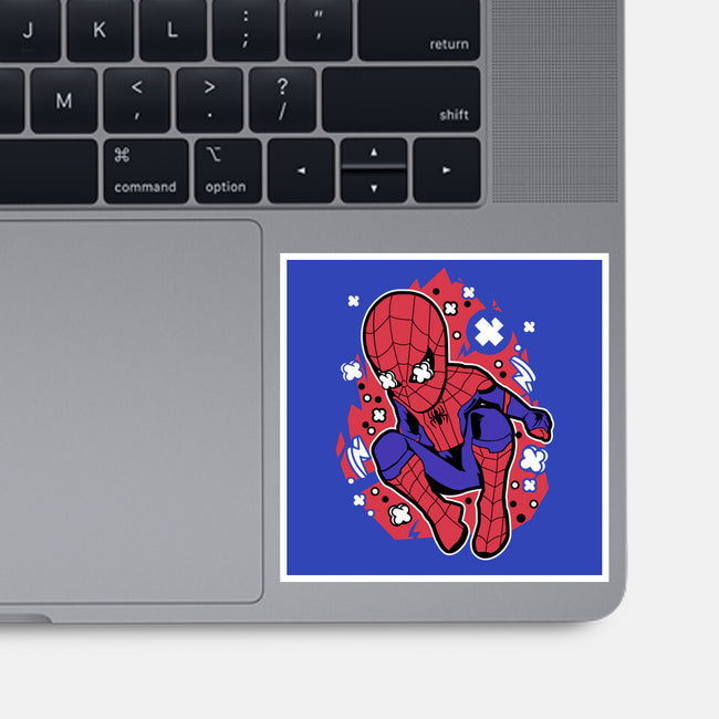 Spidey Cartoon-none glossy sticker-ElMattew