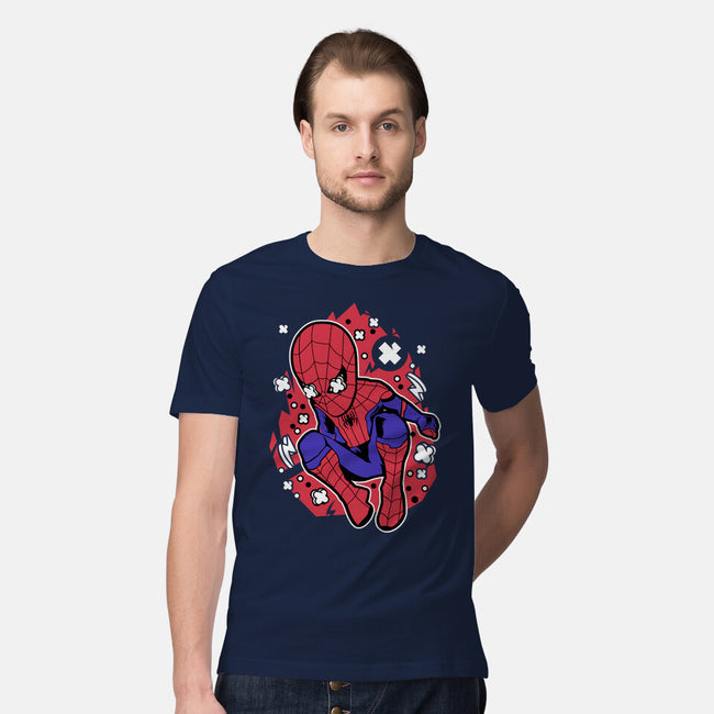 Spidey Cartoon-mens premium tee-ElMattew