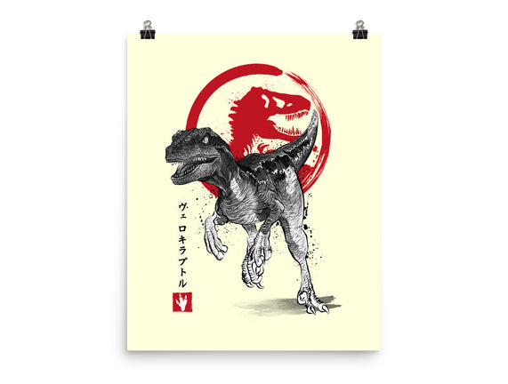 Velociraptor Sumi-E