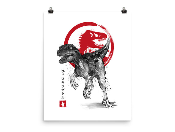 Velociraptor Sumi-E