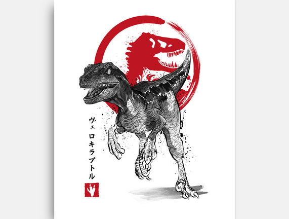 Velociraptor Sumi-E