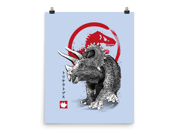 Triceratops Sumi-E