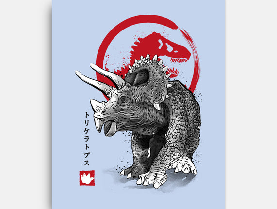 Triceratops Sumi-E