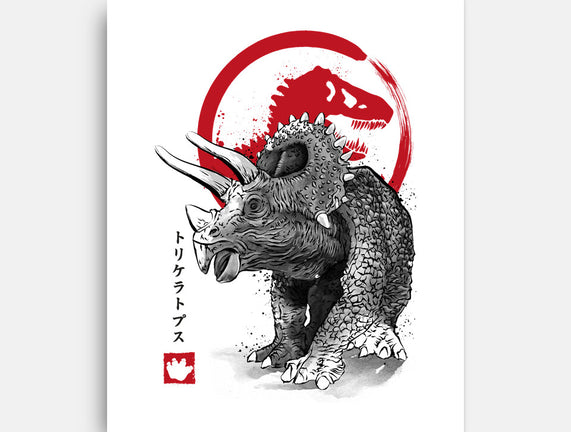Triceratops Sumi-E