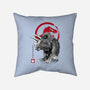 Triceratops Sumi-E-none removable cover throw pillow-DrMonekers