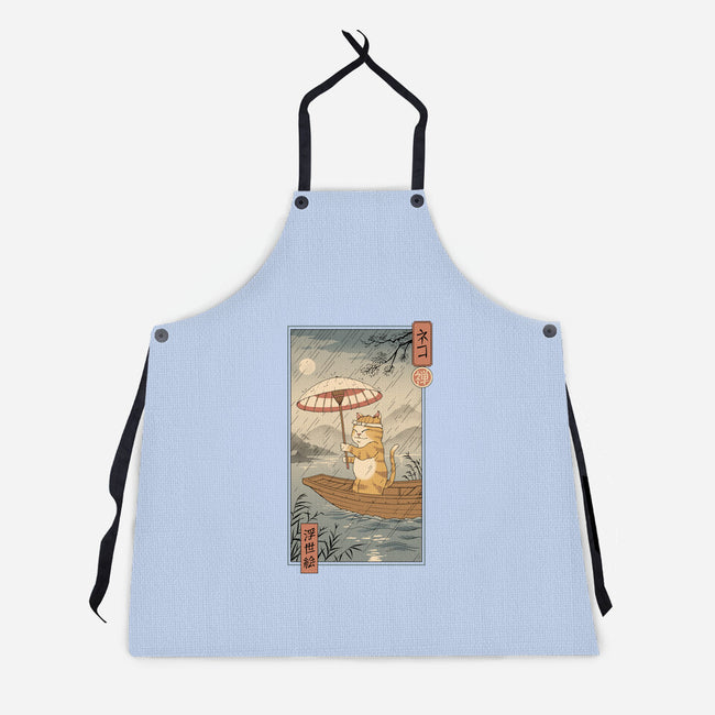 Neko Boat In Edo-unisex kitchen apron-vp021