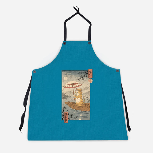 Neko Boat In Edo-unisex kitchen apron-vp021