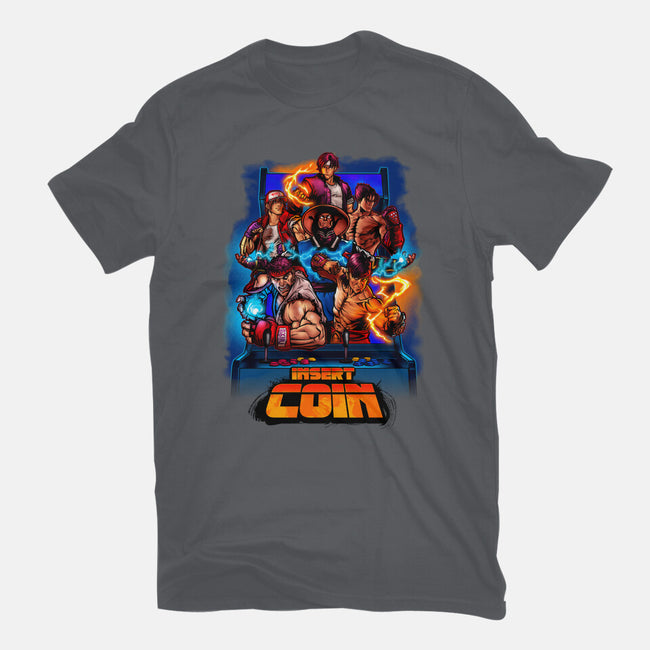 Insert Coin Retro Gaming-mens basic tee-Conjura Geek
