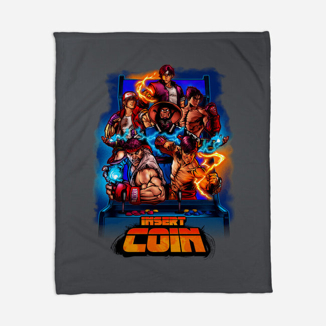 Insert Coin Retro Gaming-none fleece blanket-Conjura Geek