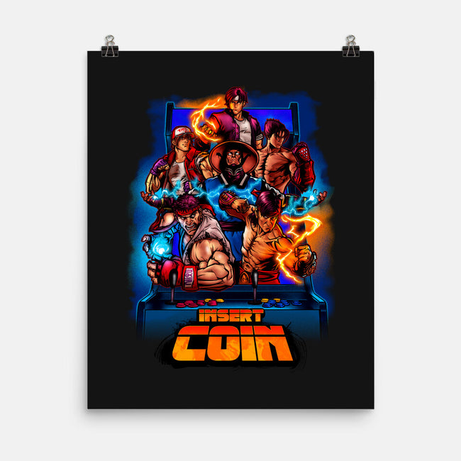 Insert Coin Retro Gaming-none matte poster-Conjura Geek