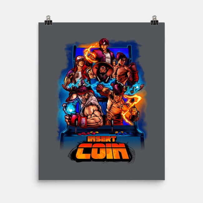 Insert Coin Retro Gaming-none matte poster-Conjura Geek