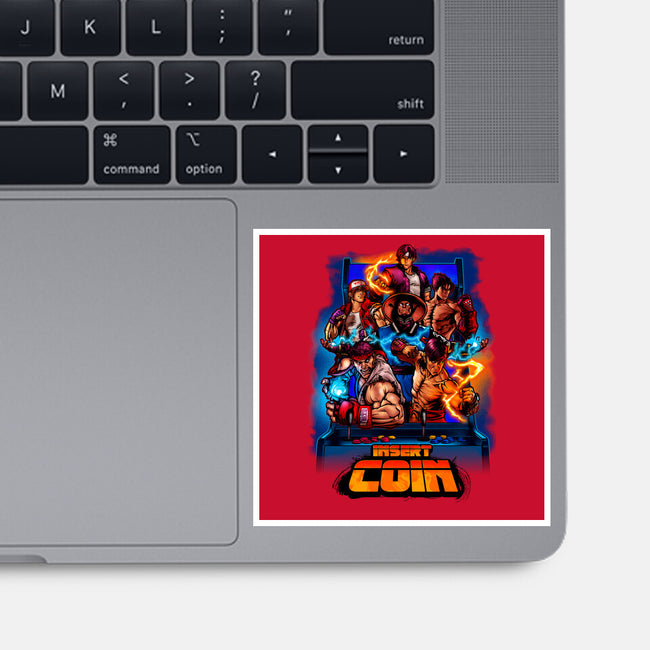 Insert Coin Retro Gaming-none glossy sticker-Conjura Geek
