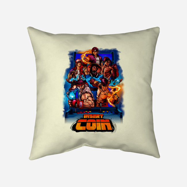 Insert Coin Retro Gaming-none removable cover w insert throw pillow-Conjura Geek