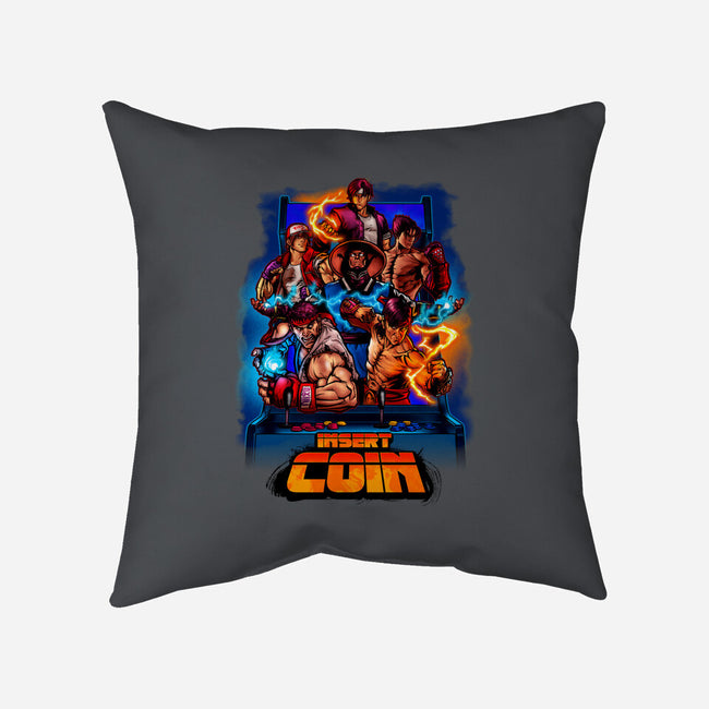 Insert Coin Retro Gaming-none removable cover throw pillow-Conjura Geek