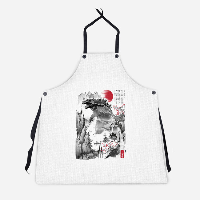 Gojira In Japan-unisex kitchen apron-DrMonekers