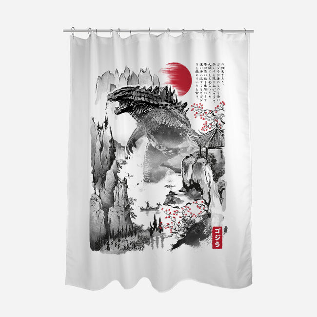 Gojira In Japan-none polyester shower curtain-DrMonekers