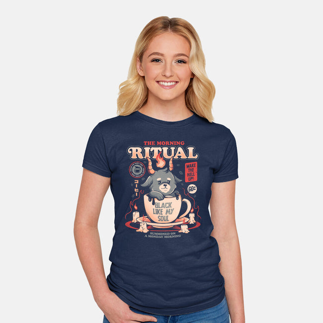 The Morning Ritual-womens fitted tee-eduely