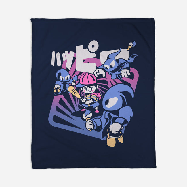 Happy Attack-none fleece blanket-Sketchdemao