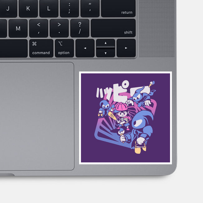 Happy Attack-none glossy sticker-Sketchdemao