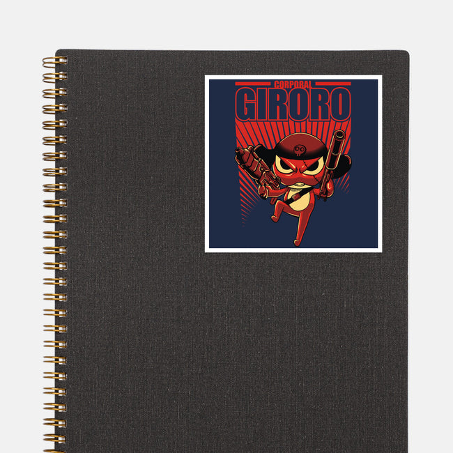 Corporal Giroro-none glossy sticker-Corndes