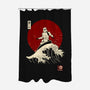 Empire Wave-none polyester shower curtain-retrodivision