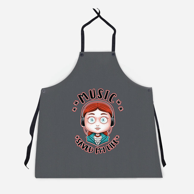 Music Saved My Life-unisex kitchen apron-Andriu