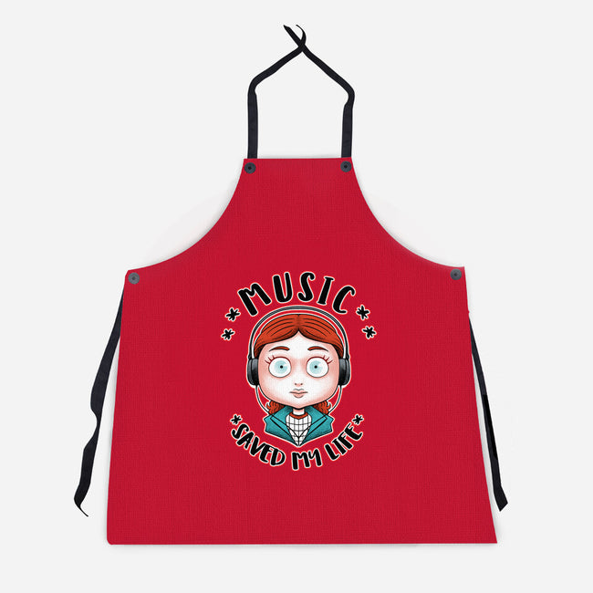 Music Saved My Life-unisex kitchen apron-Andriu