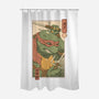 Red Kame Ninja-none polyester shower curtain-vp021