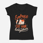 Embrace The Cat Hair-womens v-neck tee-eduely