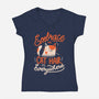 Embrace The Cat Hair-womens v-neck tee-eduely