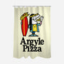 Argyle Pizza-none polyester shower curtain-demonigote