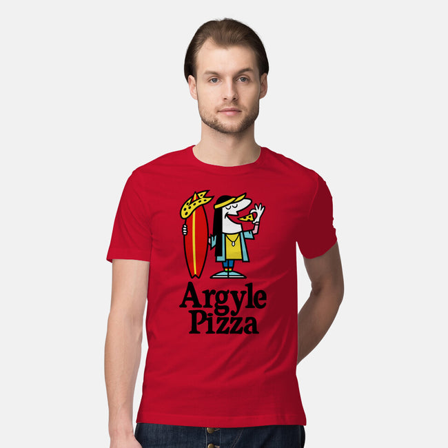 Argyle Pizza-mens premium tee-demonigote