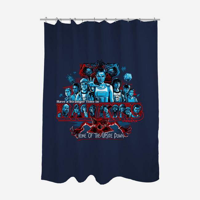Have A Stranger Time In Hawkins-none polyester shower curtain-goodidearyan