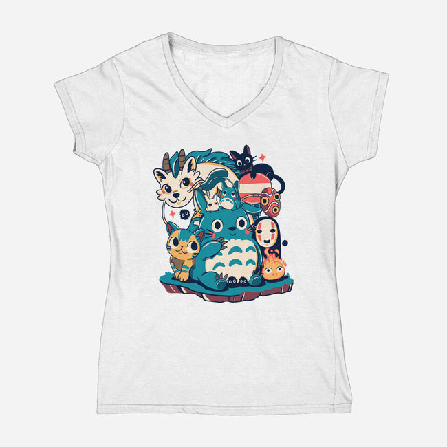 Studio Adventures-womens v-neck tee-Conjura Geek