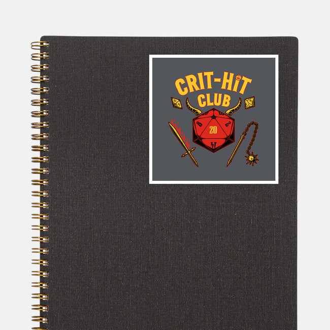 Critical Hit Club-none glossy sticker-pigboom