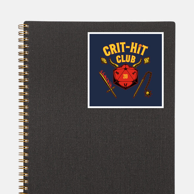 Critical Hit Club-none glossy sticker-pigboom