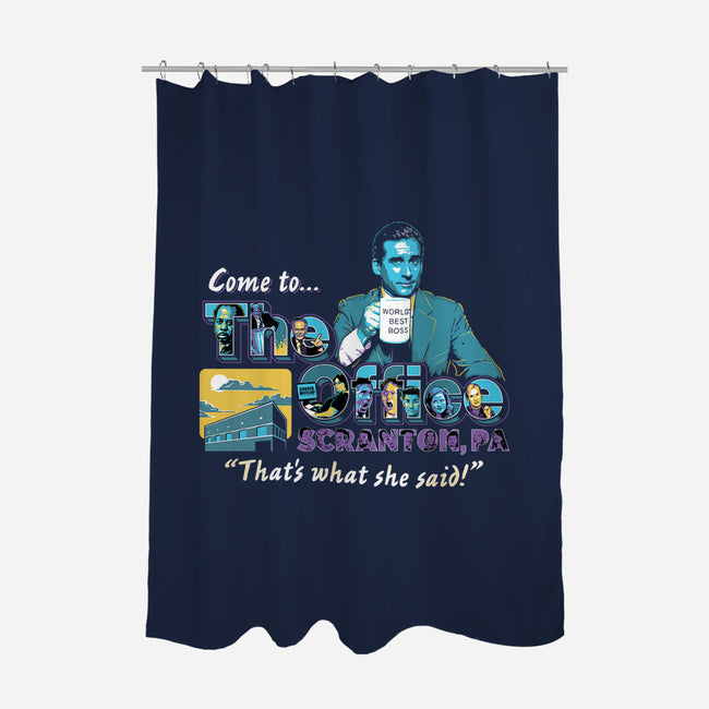 Come To The Office-none polyester shower curtain-goodidearyan