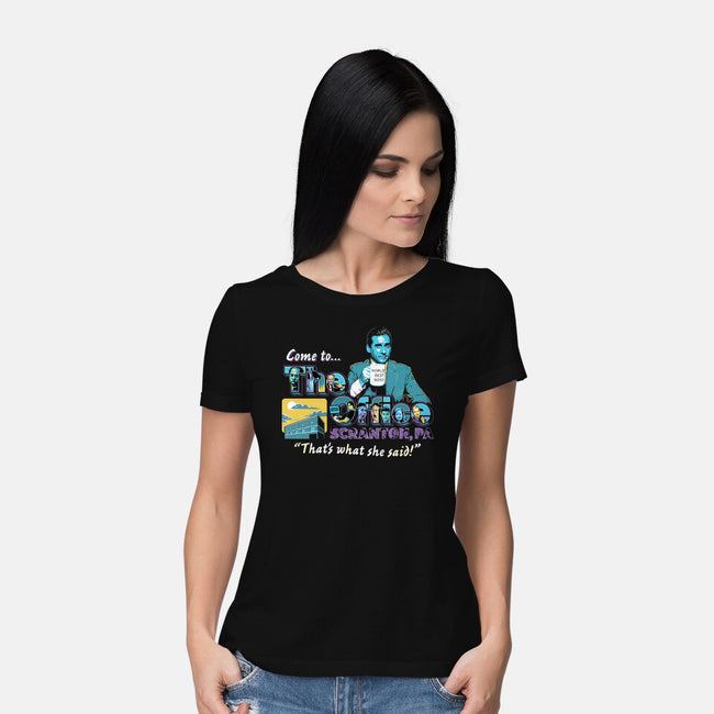 Come To The Office-womens basic tee-goodidearyan