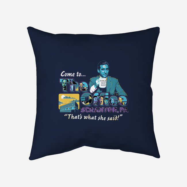 Come To The Office-none removable cover w insert throw pillow-goodidearyan